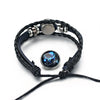 Zodiac Leder Wickelarmband