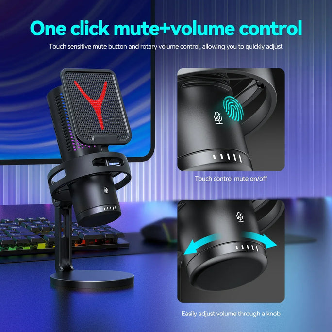 Professionele RGB gamingmicrofoon