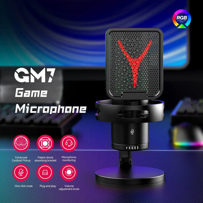 Professionele RGB gamingmicrofoon