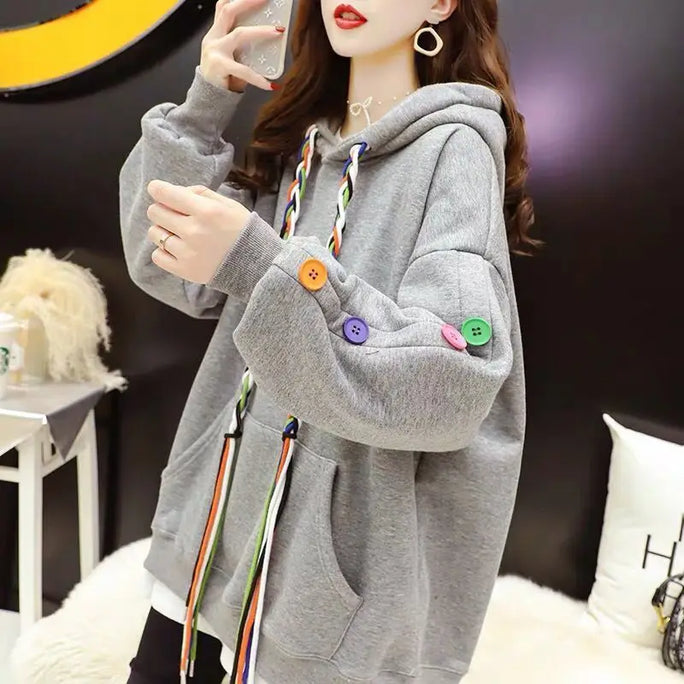 Winter grafische hoodie voor dames